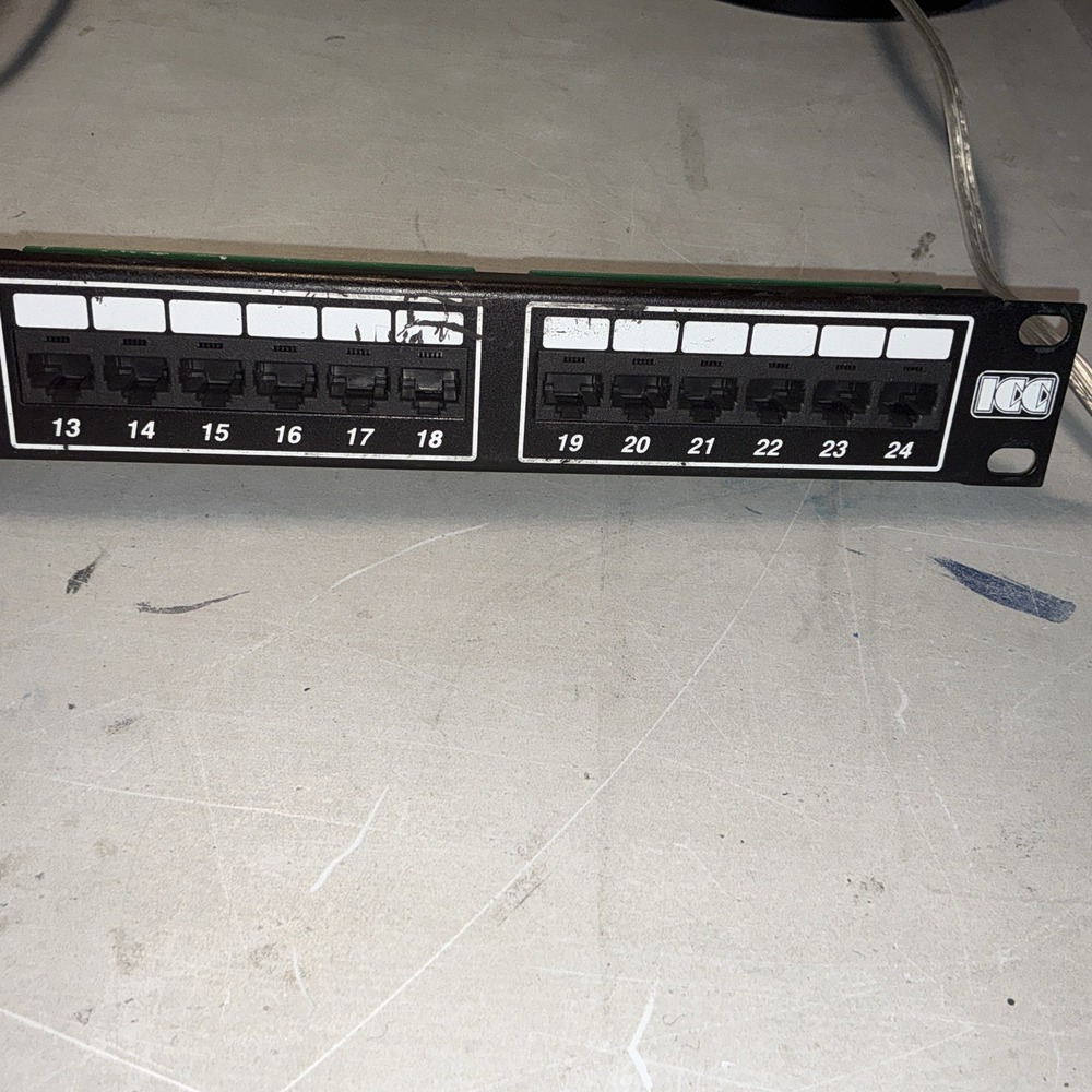 Icc 24 Port Patch Panel Rack Mountable - Picture 2 of 5